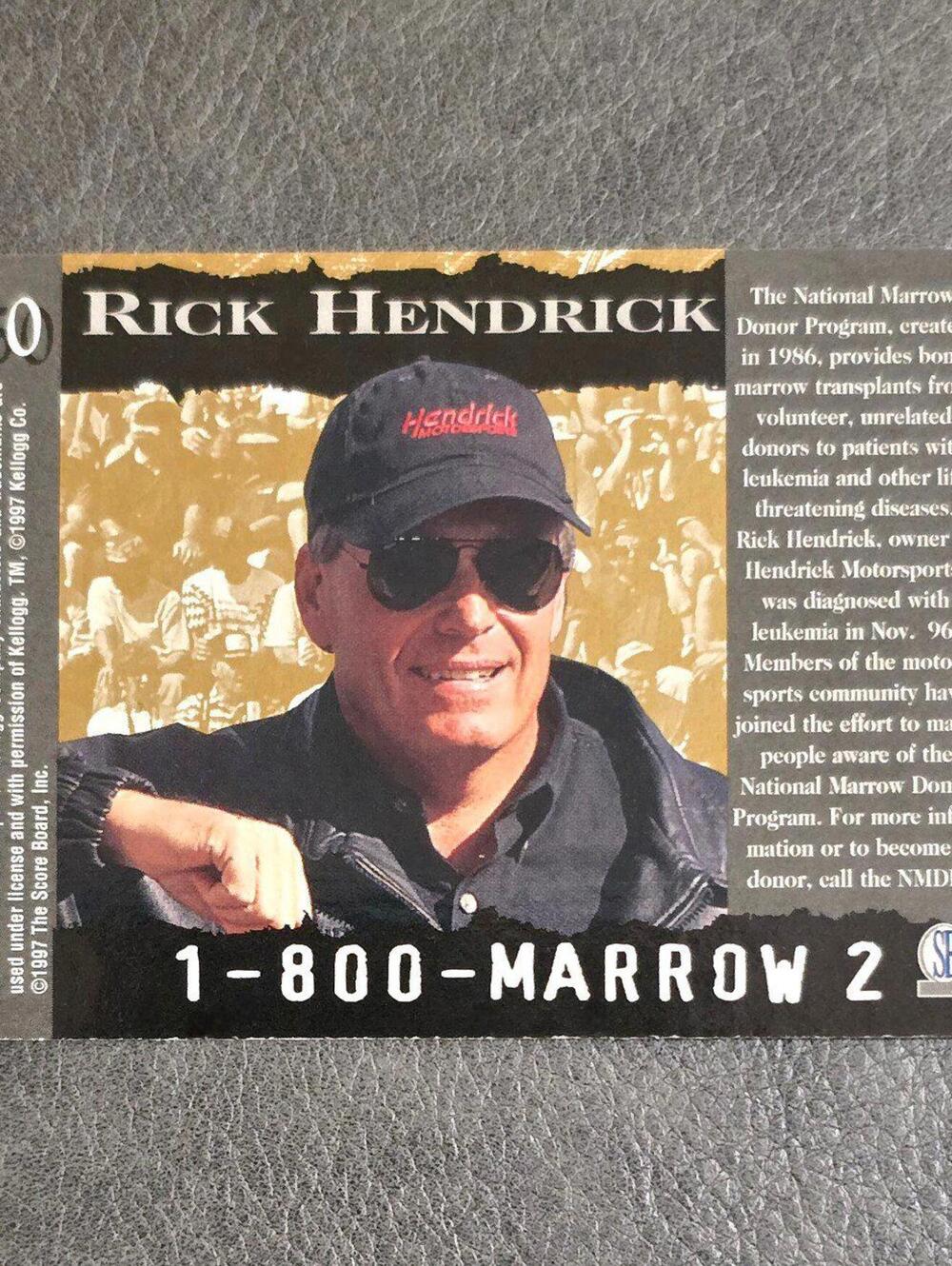 1997 Score Board Racing IQ #50 Rick Hendrick Auto Racing Card - Picture 2 of 2